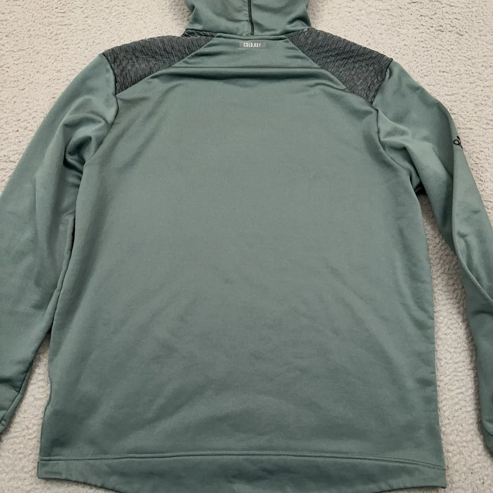 Adidas COLD.RDY Pullover Hoodie Men's Large Green Lightweight Stretch Sweatshirt